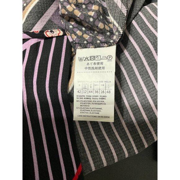 EMME MARELLA Dress Printed Belted Multicolor Dress sz. IT48  US 12 - Picture 11 of 11